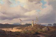 landscape with rune stone